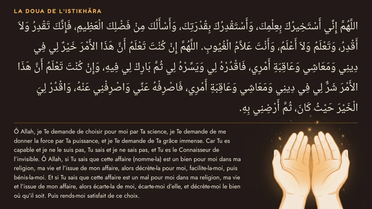 doua salat istikhara pour la prière de consultation